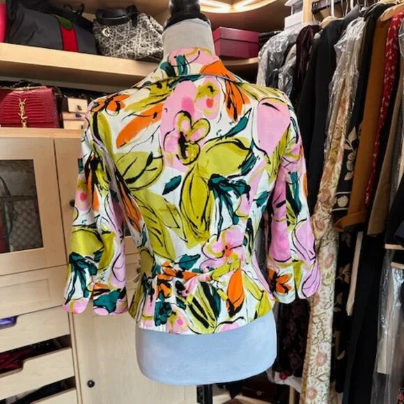 Milly Size six Floral Print Jacket - Picture 5 of 10